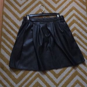 Black pleather skirt